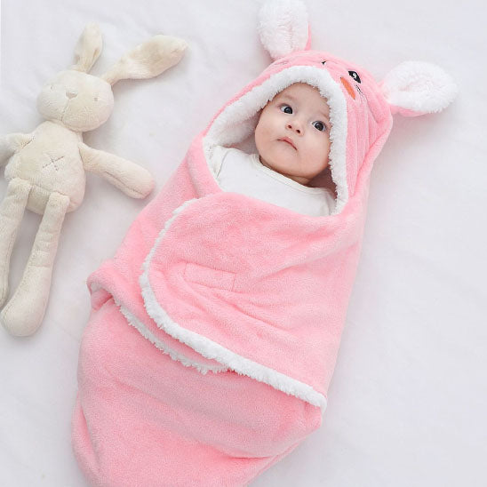 Nid d'ange bébé rose lapin