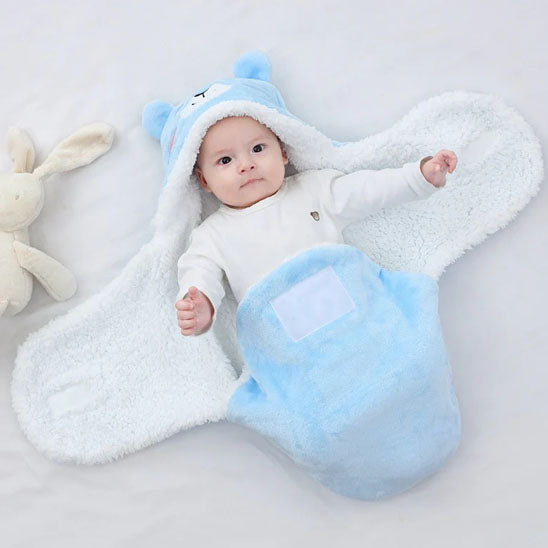Nid d'ange bébé bleue ours