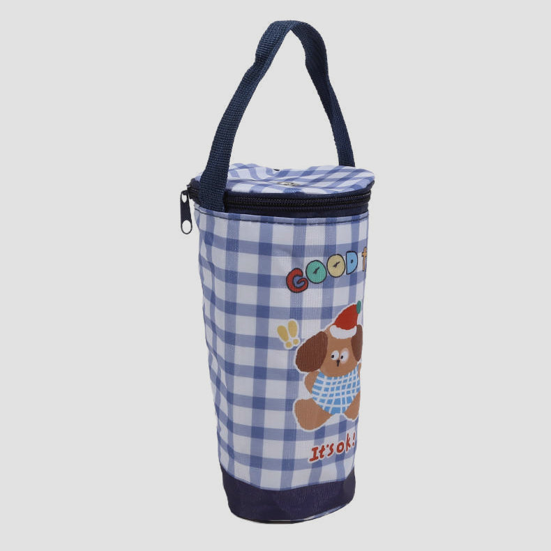 housse biberon bleue