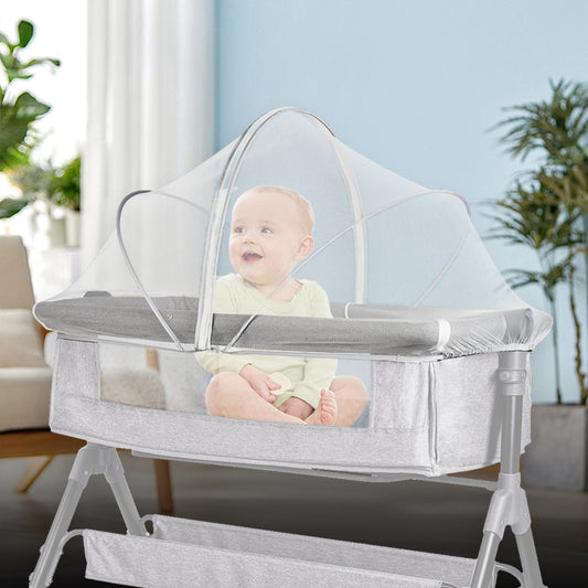 moustiquaire lit bébé gris clair