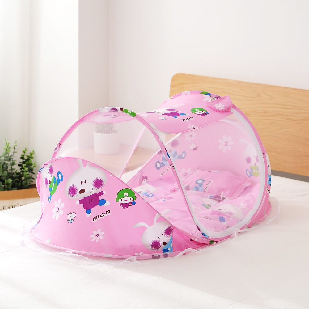 moustiquaire lit bébé lapin rose