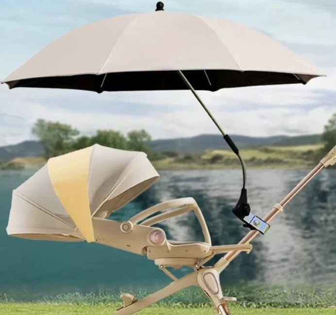 ombrelle poussette beige